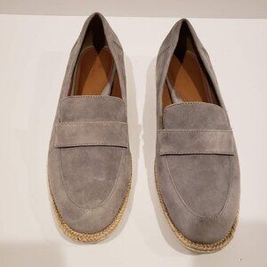 CASLON Woman Size 8 1/2 M Gray Suede Loafers Excellent condition
